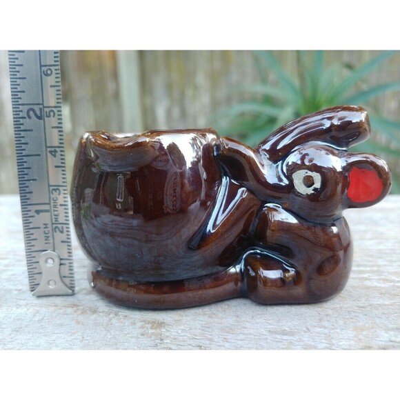 Vintage Ceramic Elephant Ashtray // Pipe Holder - Picture 9 of 10